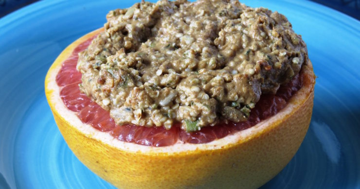 Baked Grapefruit with Granola Crunch Topping