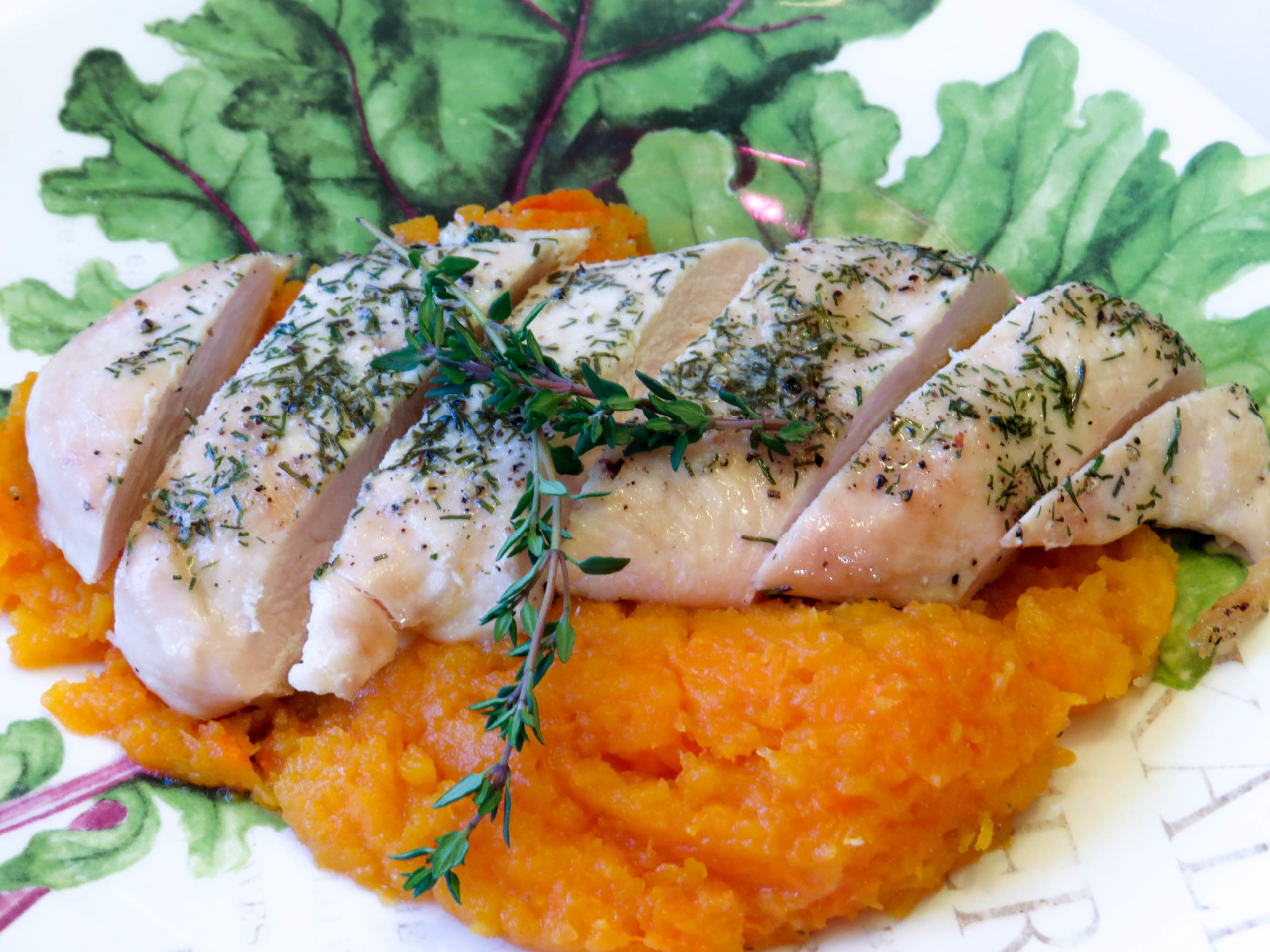 Herbed-Chicken-Breast-over-Butternut-Mash