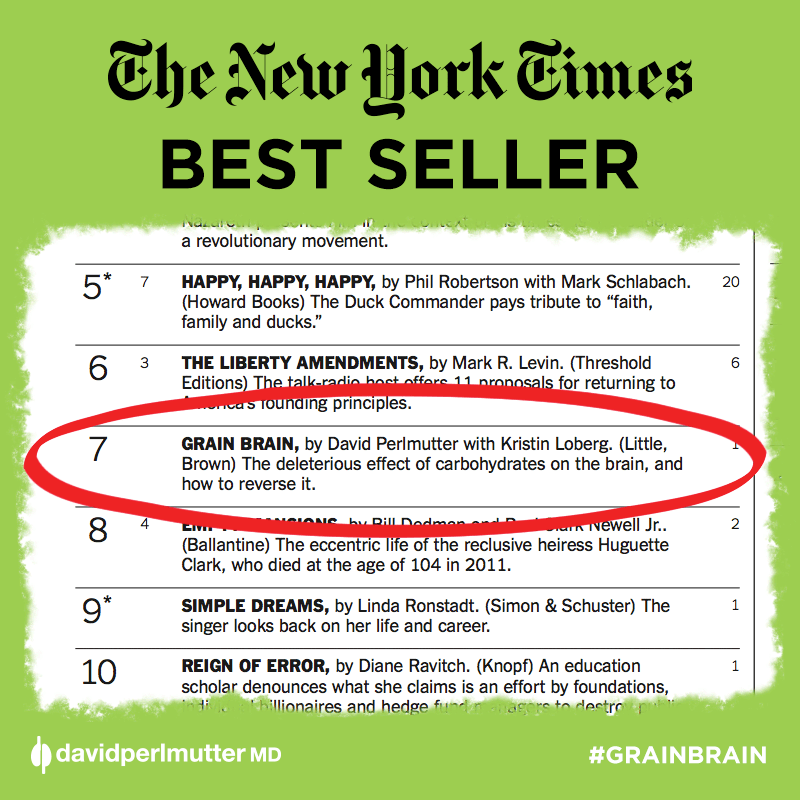 Grain Brain - New York Times Bestseller