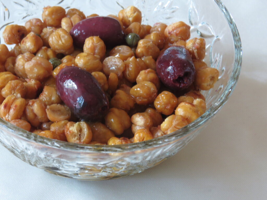 Roasted Chickpeas with Olives and Capers