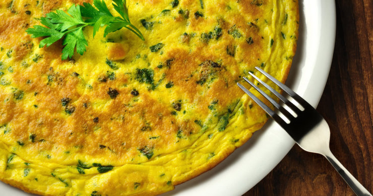 Gruyère and Goat Cheese Frittata