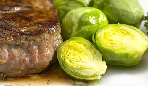 Akaushi Beef Tenderloin with Brussels Sprouts